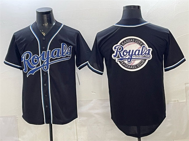 Kansas City Royals Team Big Logo 2026 Fashion Replica Black CONTON Out Stitched Jersey