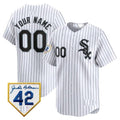 Custom Chicago White Sox 2024 Jackie Robinson Patch Vapor Premier Limited Jersey ¨C White CONTON