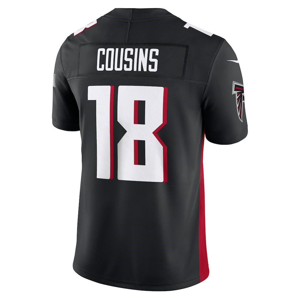 A.Falcons #18 Kirk Cousins Black CONTON Vapor F.U.S.E. Limited Jersey