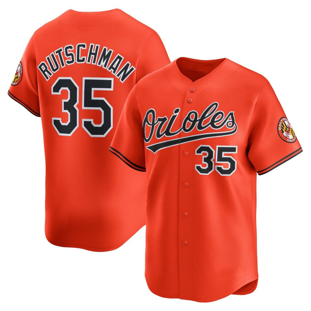 Baltimore Orioles #35 Adley Rutschman Orange CONTON 2nd Alternate Limited Player Jersey