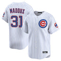 Chicago Cubs #31 Greg Maddux Player White CONTON Limited Home Game Stitched Jerseys
