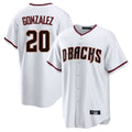 Arizona Diamondbacks #20 Luis Gonzalez Player White CONTON Home Game Stitched Jerseys