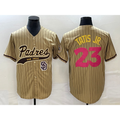 San Diego Padres #23 Fernando Tatis Jr Tan CONTON NEW 2023 City Connect Cool Base Stitched Jersey