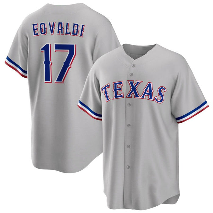 Texas Rangers #17 Nathan Eovaldi Gray CONTON Cool Base Stitched Jersey