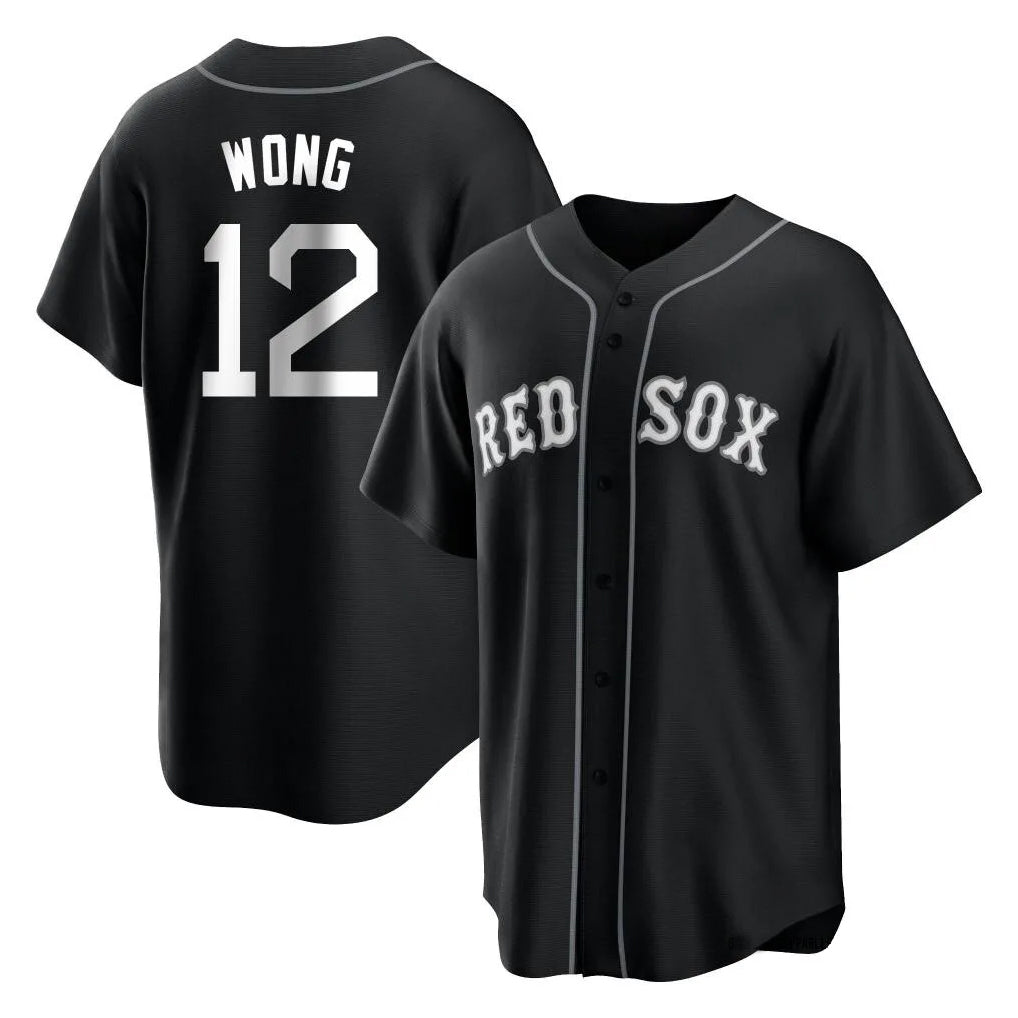Boston Red Sox #12 Connor Wong Player Black CONTON Home Game Stitched Jerseys