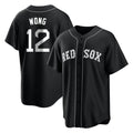 Boston Red Sox #12 Connor Wong Player Black CONTON Home Game Stitched Jerseys