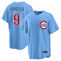 Chicago Cubs #9 Miguel Amaya Player Light Blue CONTON Home Game Stitched Jerseys