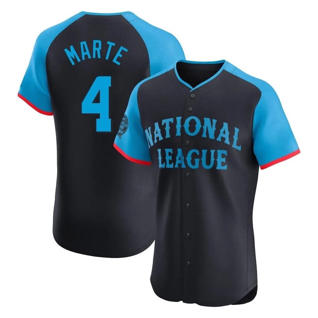 Arizona Diamondbacks #4 Ketel Marte Player Black CONTON National League All-Star Limited Elite Home Game Stitched Jerseys