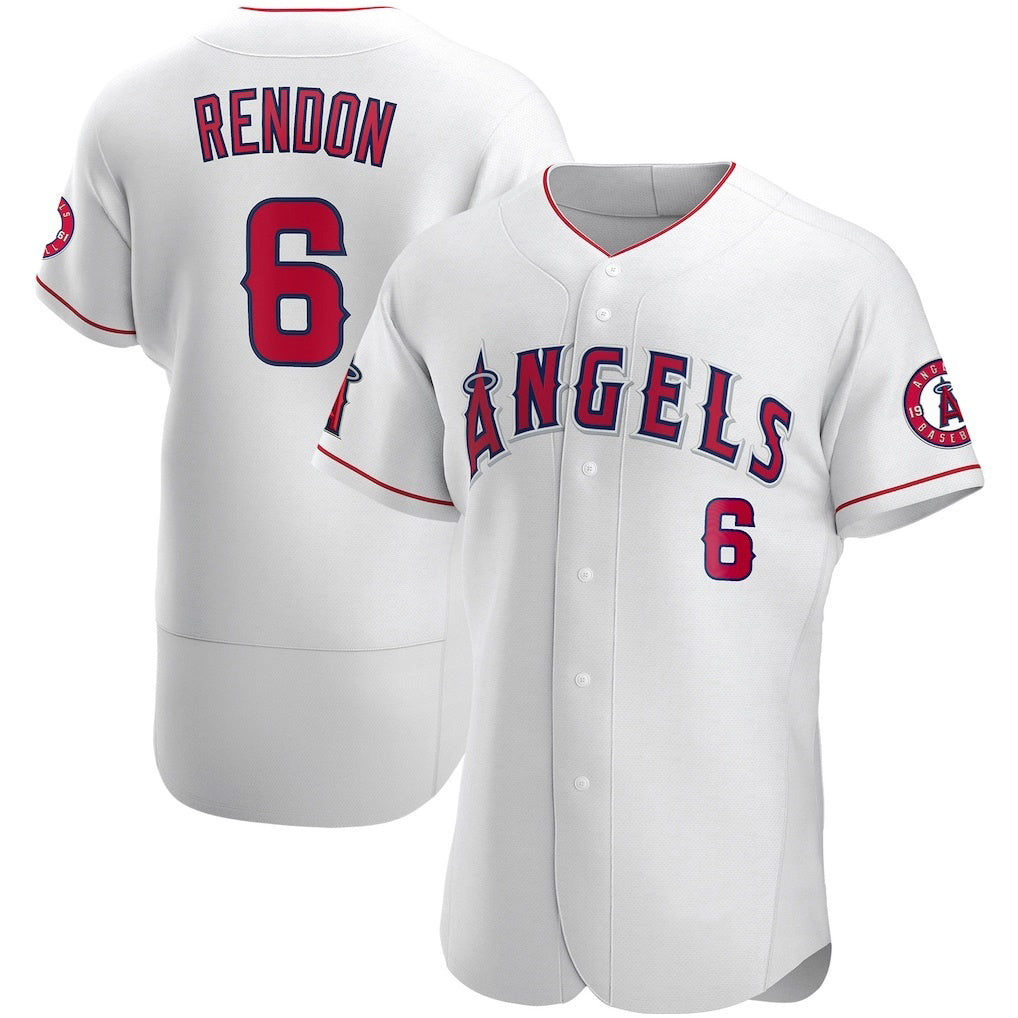 Los Angeles Angels #6 Anthony Rendon White CONTON Authentic Player Jersey