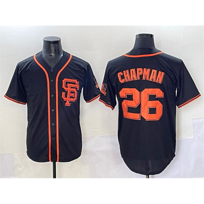 San Francisco Giants #26 Matt Chapman Black CONTON Cool Base Stitched Jersey