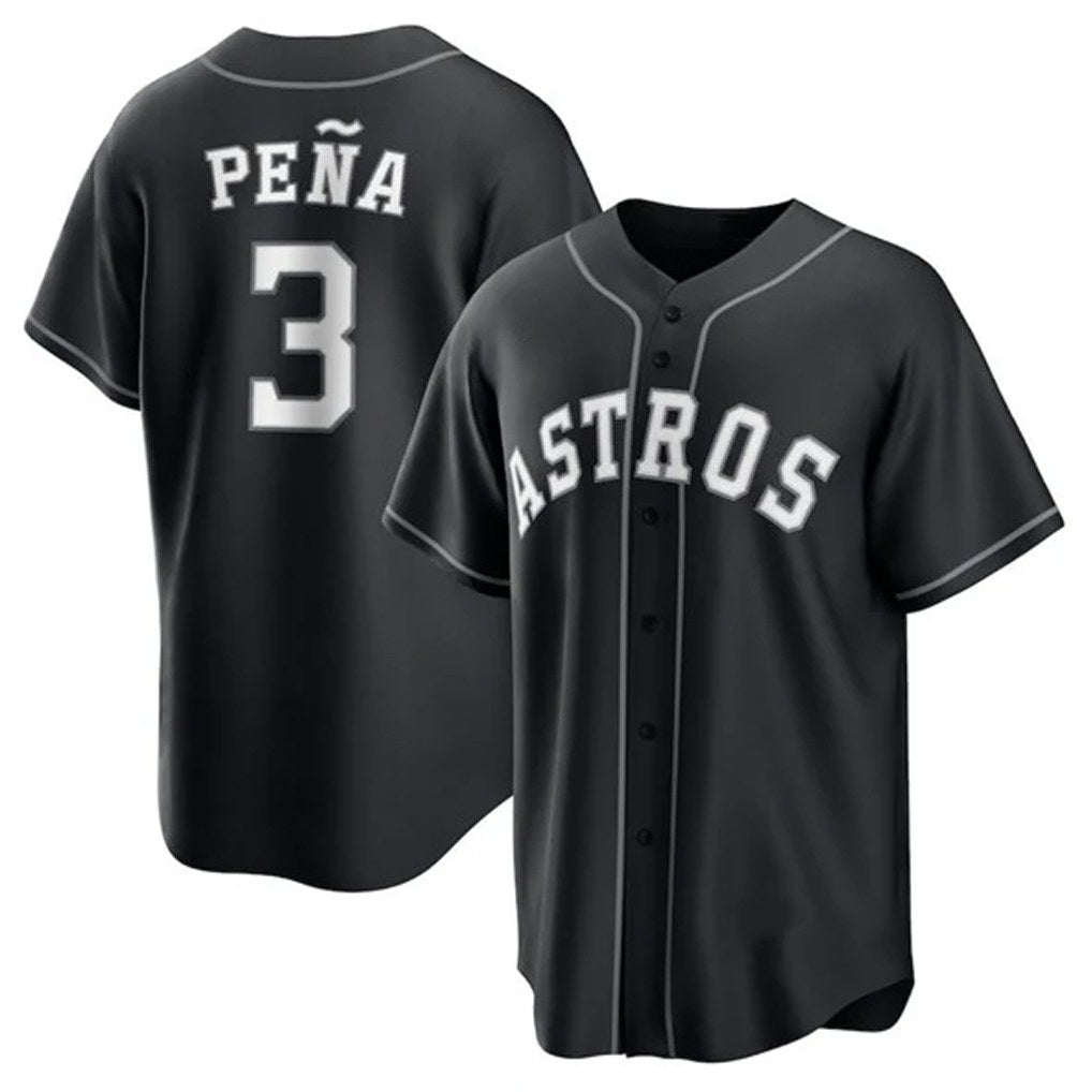Houston Astros #3 Jeremy Pena Player Black CONTON Home Game Stitched Jerseys