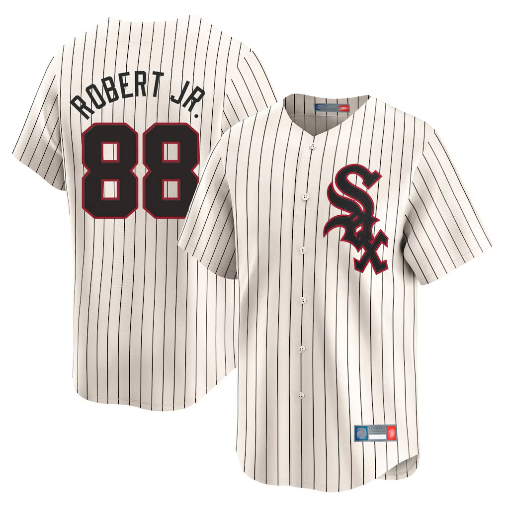 Chicago White Sox #88 Luis Robert Jr Player Cream CONTON Cooperstown Collection Limited Home Stitched Jerseys