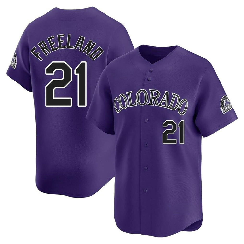 Colorado Rockies #21 Kyle Freeland Player Purple CONTON Limited Home Stitched Jerseys