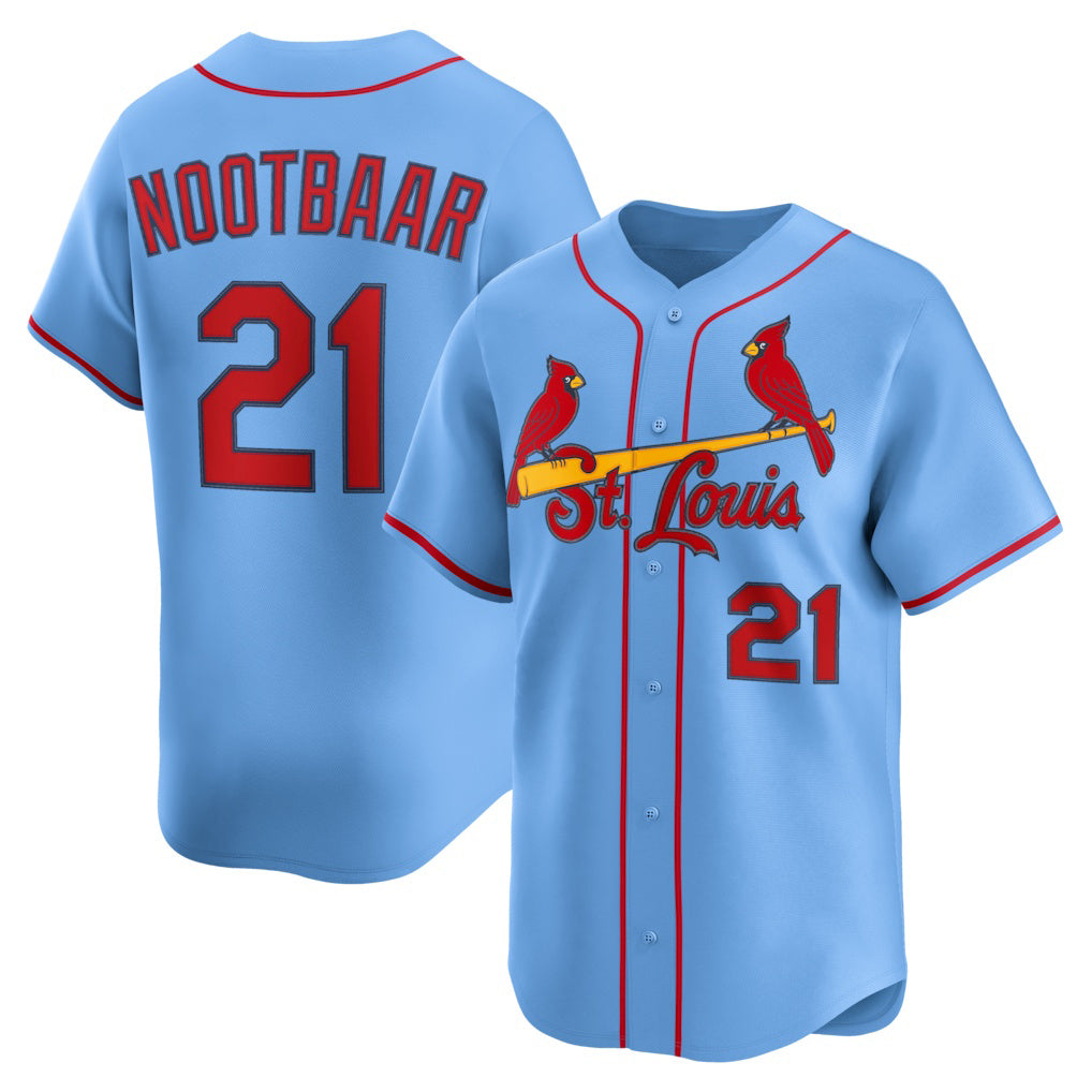 St. Louis Cardinals #21 Lars Nootbaar Light Blue CONTON Alternate Limited Jersey