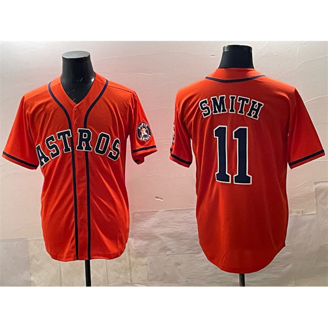 Houston Astros #11 Cam Smith Orange CONTON Cool Base Stitched Jersey