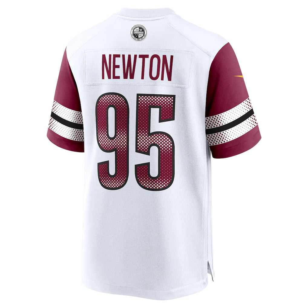 W.Commanders #95 Jer'Zhan Newton White CONTON Game Jersey