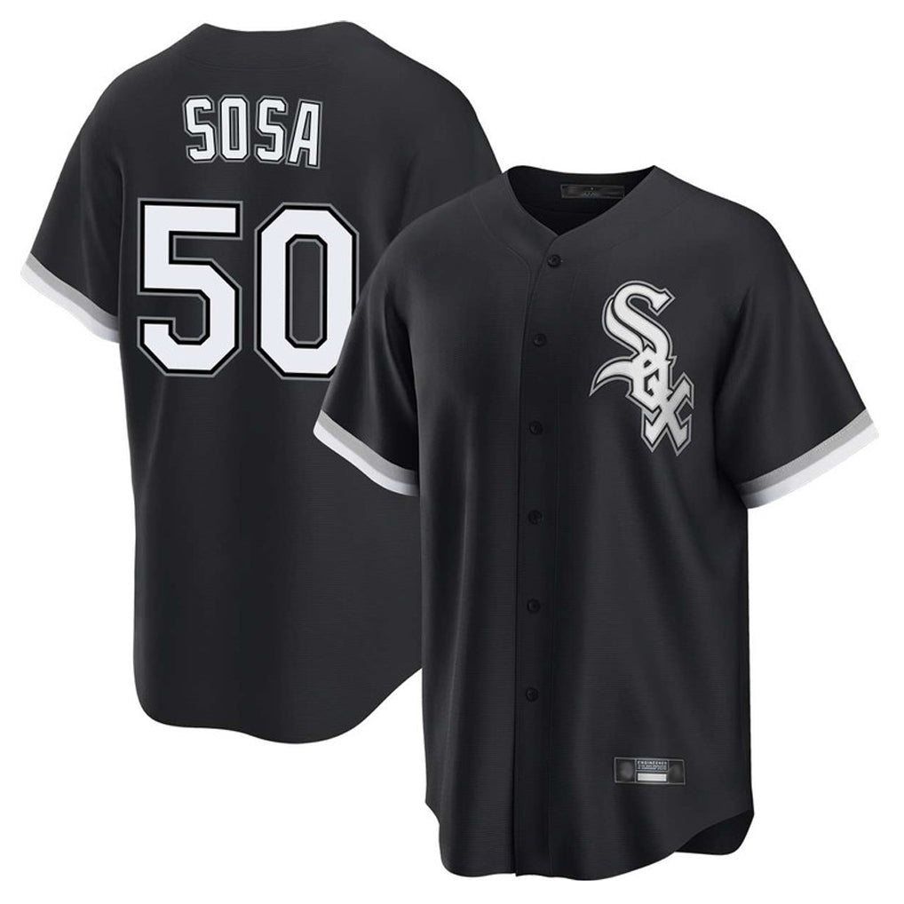 Chicago White Sox #50 Lenyn Sosa Player Black CONTON Home Game Stitched Jerseys