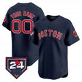Custom Boston Red Sox 2024 Spring Training Patch Vapor Premier Limited Jersey ¨C Navy CONTON
