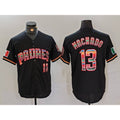 San Diego Padres #13 Manny Machado Black CONTON Mexico Cool Base Stitched Jersey
