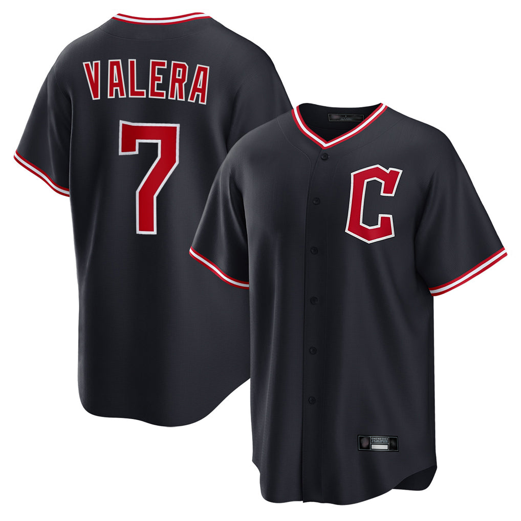 Cleveland Guardians #7 George Valera Player Navy CONTON Home Game Stitched Jerseys
