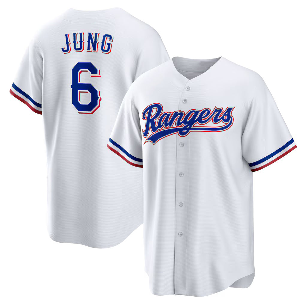Texas Rangers #6 Josh Jung White CONTON Replica Player Jersey