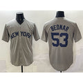 New York Yankees #53 David Bednar Grey CONTON Stitched Jersey