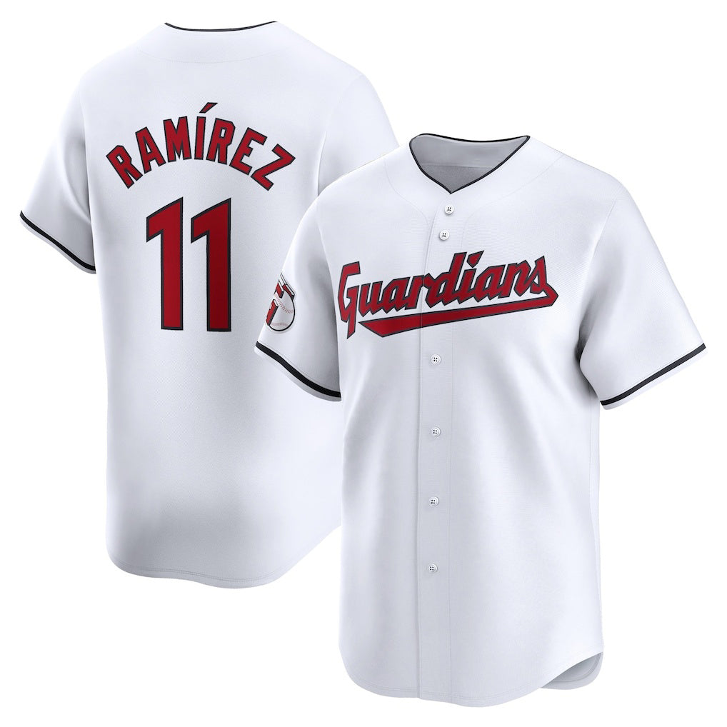 Cleveland Guardians #11 Jose Ramirez White CONTON Home Limited Player Jersey