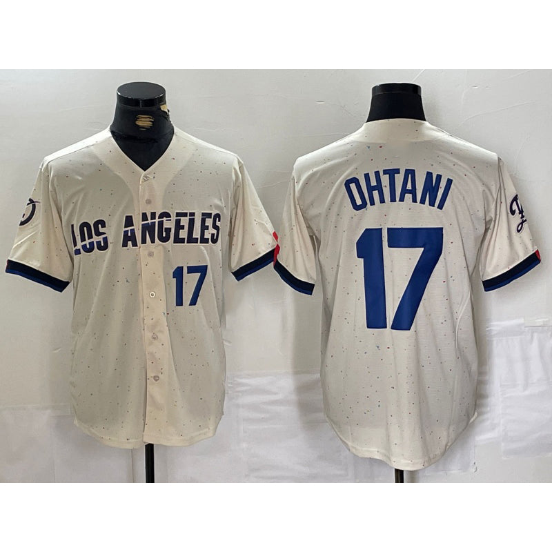 Los Angeles Dodgers #17 Shohei Ohtani Cream CONTON 2024 City Connect Limited Stitched Jersey 2