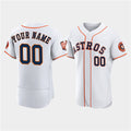 Custom Houston Astros Active Player White CONTON 60th Anniversary Flex Base Stitched Jersey
