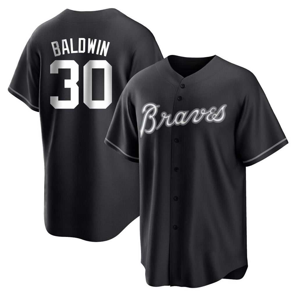 Atlanta Braves #30 Drake Baldwin Player Black CONTON Home Game Stitched Jerseys