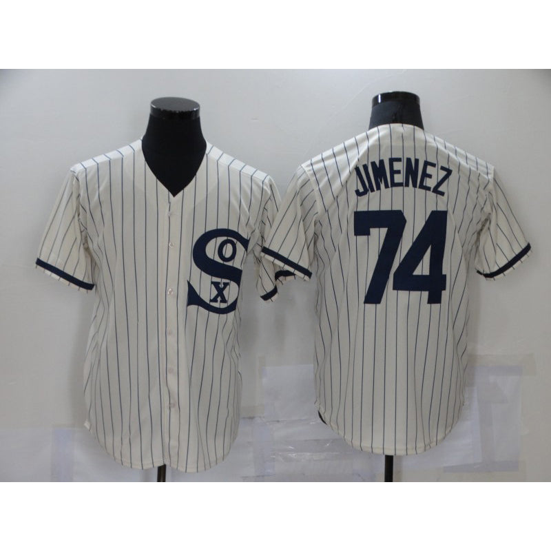 Chicago White Sox #74 Eloy Jimenez 2021 Cream CONTON Field of Dreams Name Cool Base Stitched Jersey