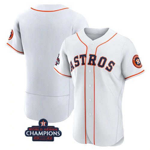 Houston Astros Blank White CONTON 2022 World Series Champions Flex Base Stitched Jersey