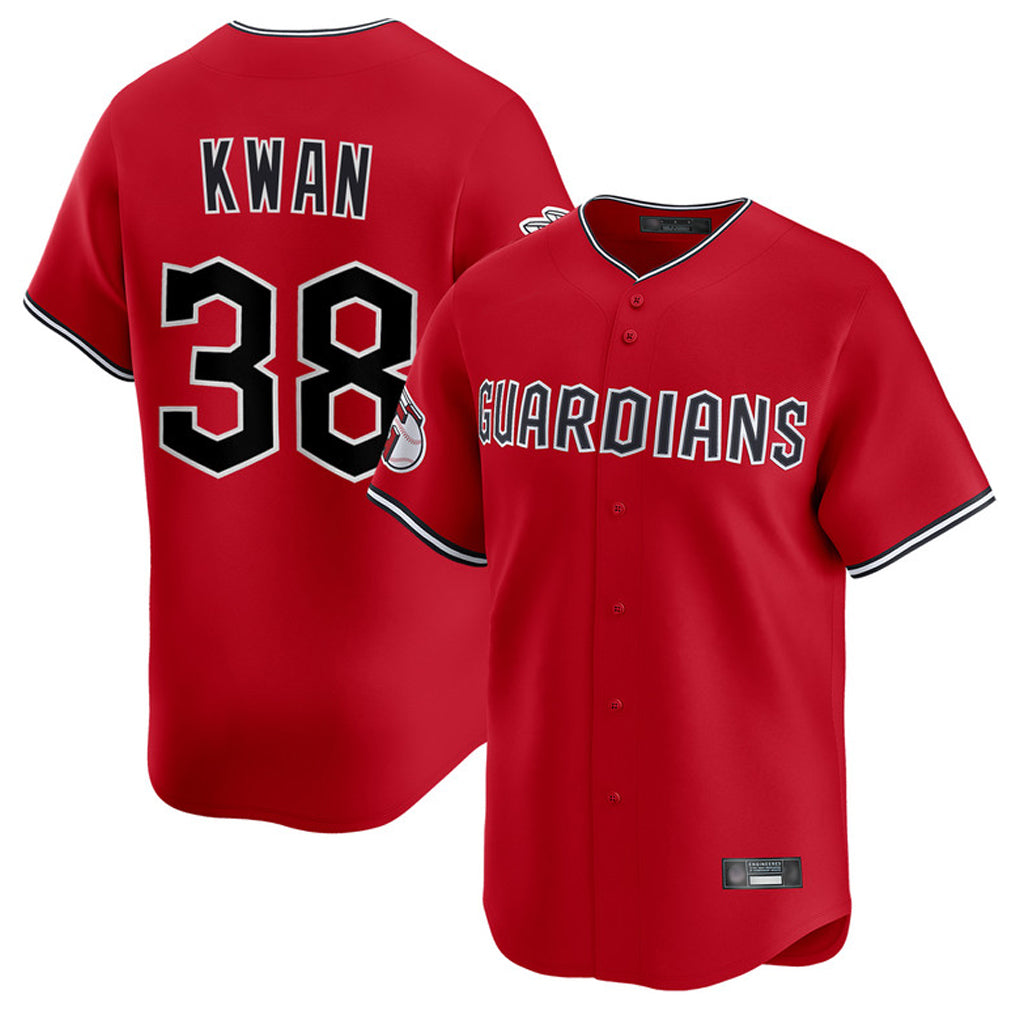 Cleveland Guardians #38 Steven Kwan Player Red CONTON Limited Home Stitched Jerseys