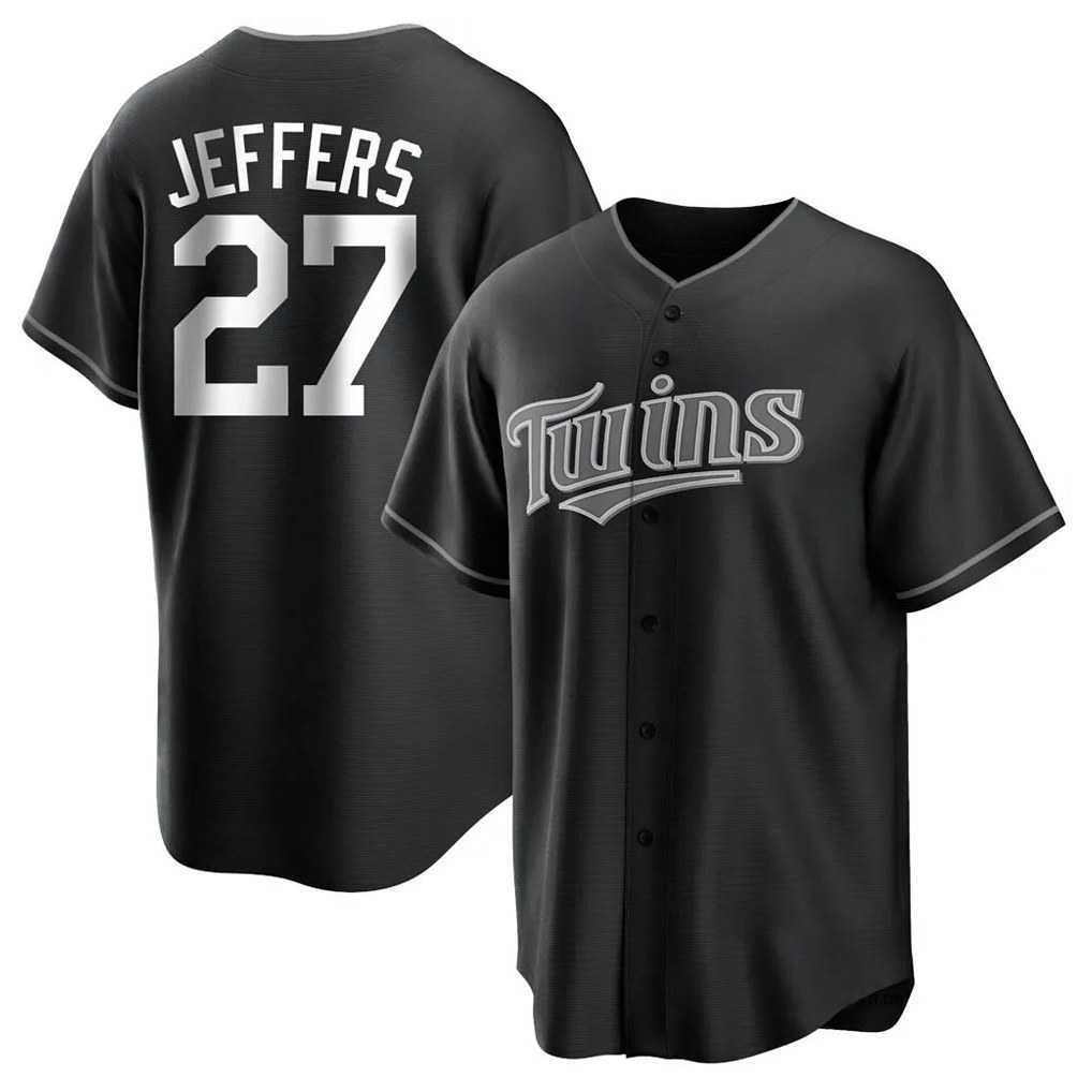 Minnesota Twins #27 Ryan Jeffers Player Black CONTONHome Game Stitched Jerseys