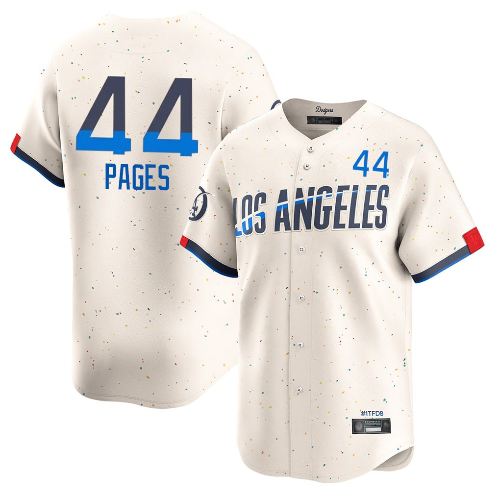 Los Angeles Dodgers #44 Andy Pages Player Cream CONTON City Connect Limited Home Stitched Jerseys