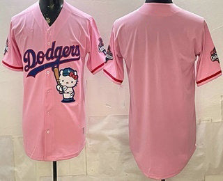 Los Angeles Dodgers Blank Pink CONTON Hello Kitty 2025 World Series Champions Limited Jersey