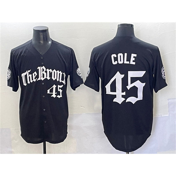 New York Yankees #45 Gerrit Cole Black CONTON 'Gothic Legacy Edition' Vapor Premier Limited Stitched Jersey