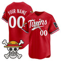 Custom Minnesota Twins x One Piece Red CONTON Vapor Premier Limited Jersey - Stitched