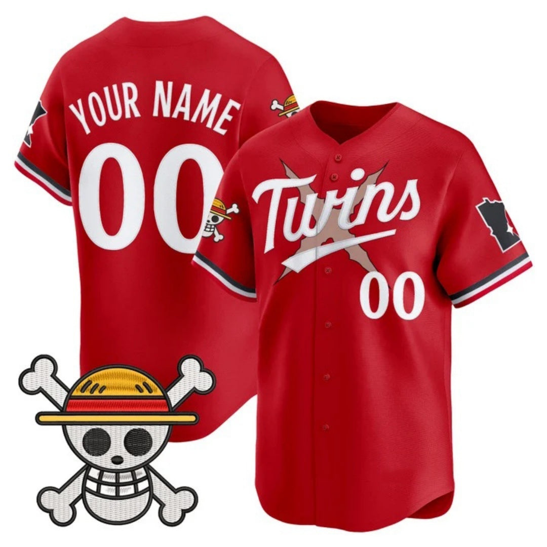 Custom Minnesota Twins x One Piece Red CONTON Vapor Premier Limited Jersey - Stitched
