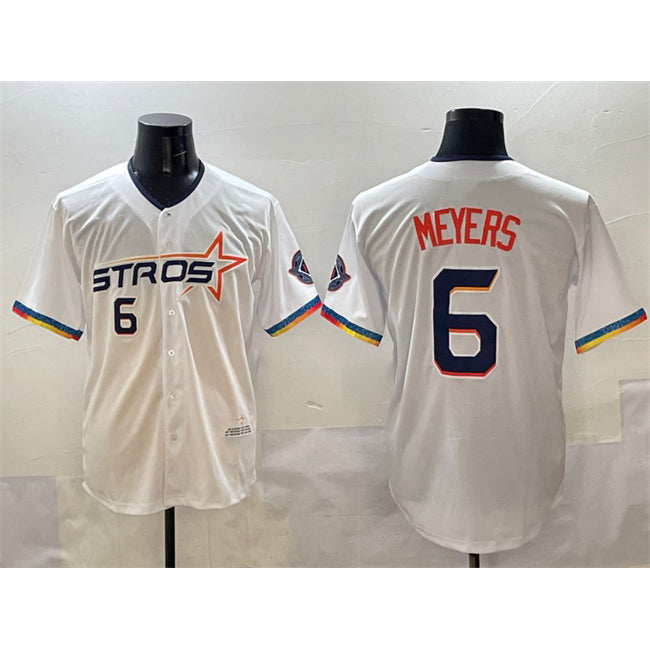 Houston Astros #6 Jake Meyers White CONTON 2025 City Connect Limited Stitched Jersey