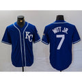 Kansas City Royals #7 Bobby Witt Jr Royal CONTON Cool Base Stitched Jersey
