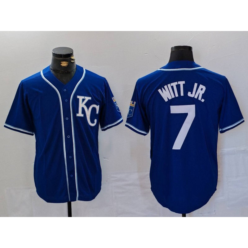 Kansas City Royals #7 Bobby Witt Jr Royal CONTON Cool Base Stitched Jersey