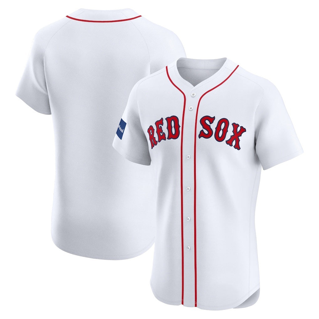 Boston Red Sox White CONTON Home Elite Patch Jersey