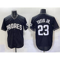 San Diego Padres #23 Fernando Tatis Jr. Black CONTON Stitched Jersey