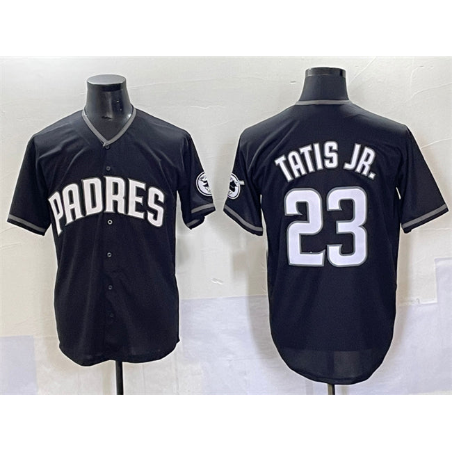 San Diego Padres #23 Fernando Tatis Jr. Black CONTON Stitched Jersey