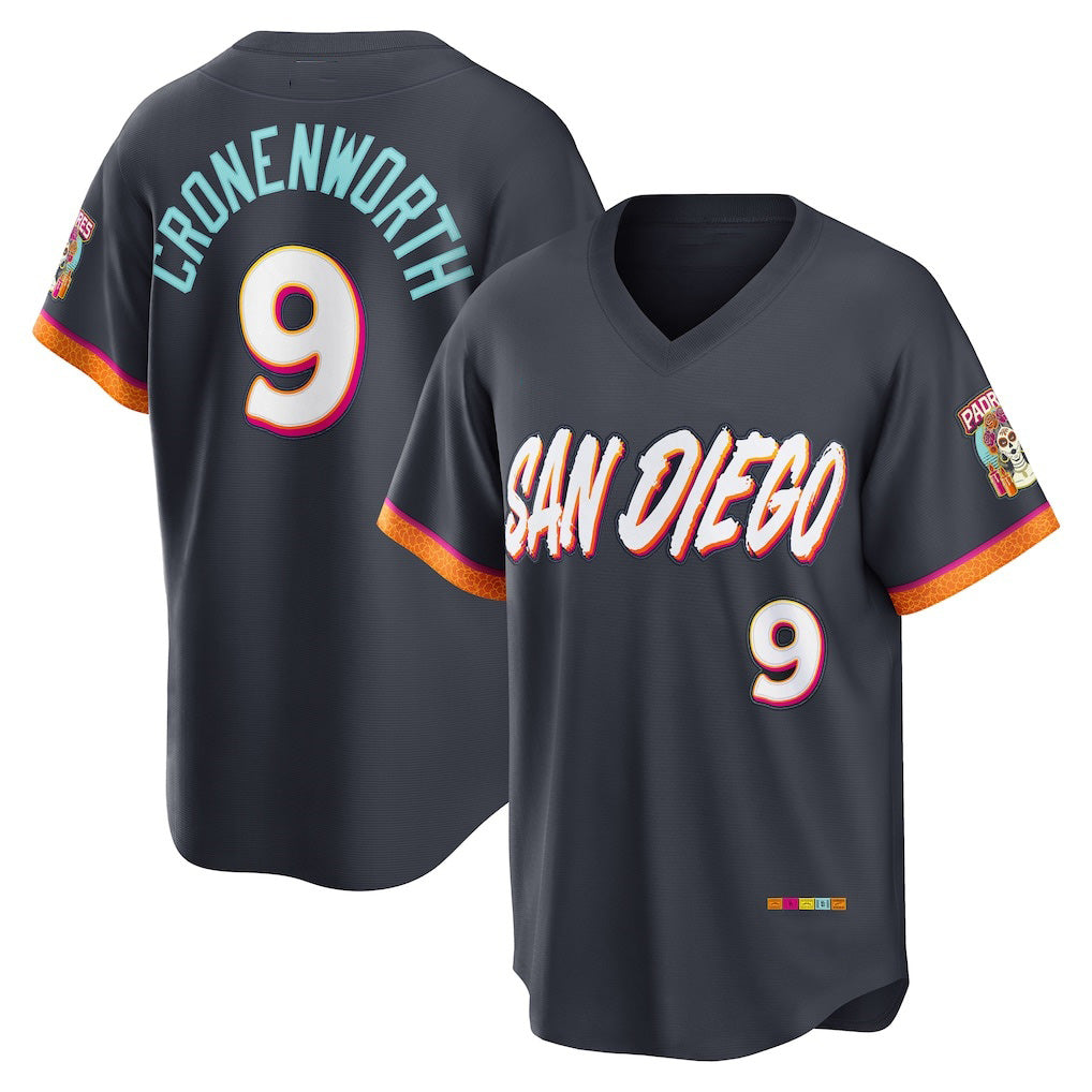 San Diego Padres #9 Jake Cronenworth Obsidian CONTON 2026 City Connect Stadium Jersey
