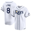 Tampa Bay Rays #8 Brandon Lowe White CONTON Home Limited Player Jersey
