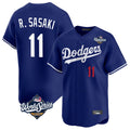 Los Angeles Dodgers #11 Roki Sasaki Player Royal CONTON World Series Limited Home Stitched Jerseys