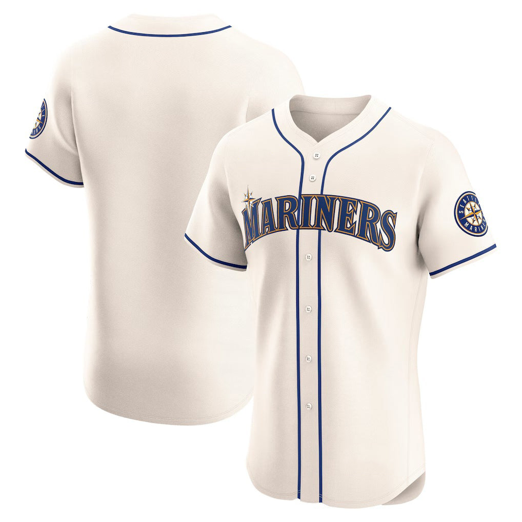 Seattle Mariners Cream CONTON Alternate Elite Jersey