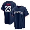 Minnesota Twins #23 Royce Lewis Navy CONTON Alternate 2 Replica Jersey